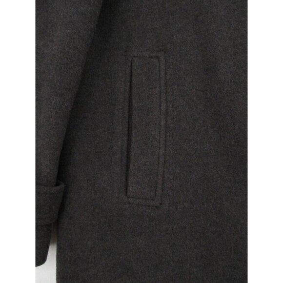 Vintage Jones New York Overcoat Womens Sz 12 Charcoal Gray Wool Lined Button Up - Picture 7 of 16